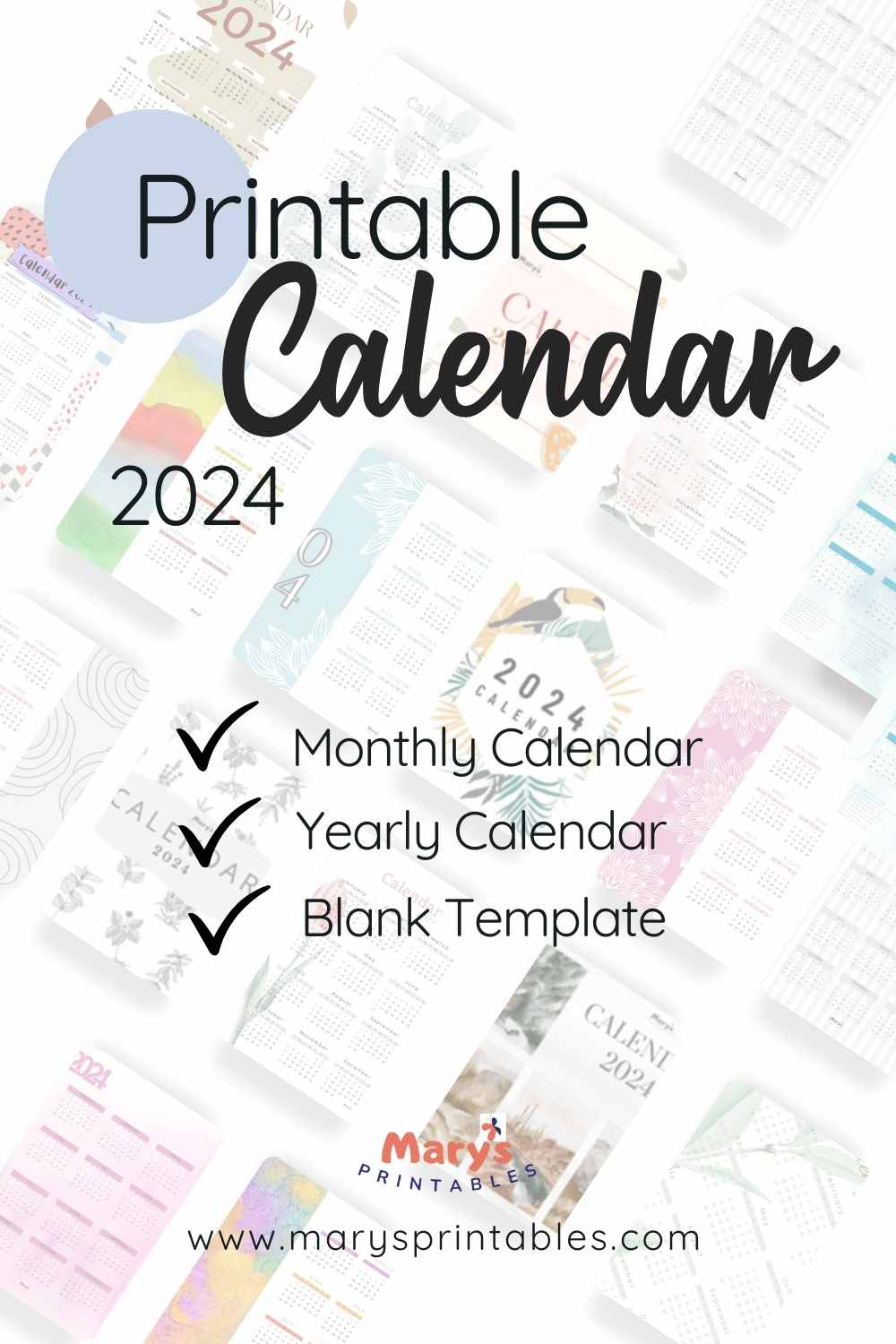 Printable Calendar 2024: Monthly, Yearly, Blank Options