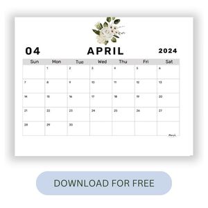 Printable April 2024 Calendar: Plan Your Month with Fun and Ease