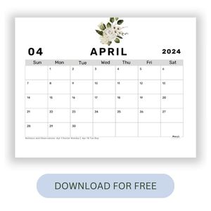 Printable April 2024 Calendar: Plan Your Month With Fun And Ease